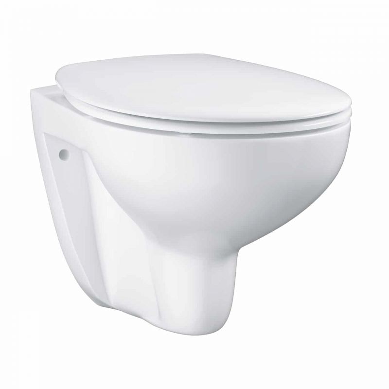 SET VAS WC BAU CERAMIC SUSPENDAT RIMLESS CU CAPAC SOFT CLOSE, 53.1X36.8